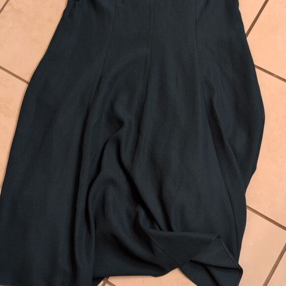 NWT Dessy Collection Off-the-Shoulder Criss Cross Back Trumpet Gown Green Size 6 - Picture 5 of 14